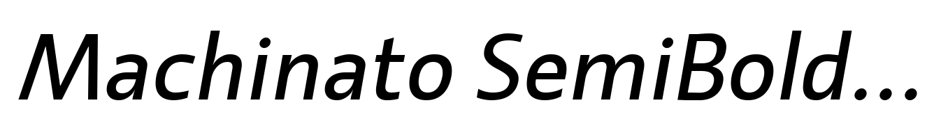 Machinato SemiBold Italic